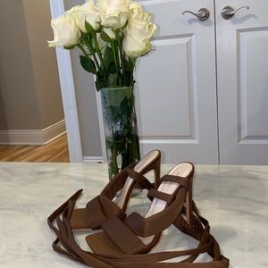 Pretty Little Thing Tie Up Heels